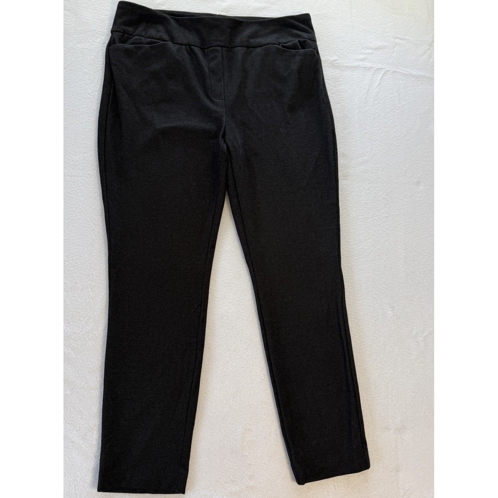 Dalia Ladies' Pull On Size L‎  Ponte Pant Heather Dark Gray 34x27 Soft Comfort